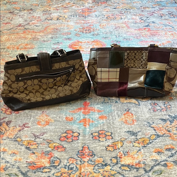 REHAB Vintage Coach Brown and Patchwork Shoulder Bags - Picture 5 of 14